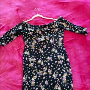 Charlotte Russe Black Floral Dress